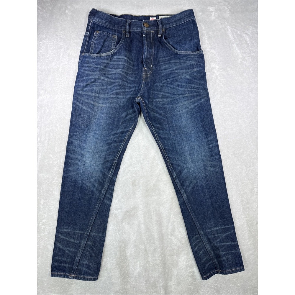 AllSaints Wamwam Gun Selvedge Denim Jean Men Sz 30X25 Dark Wash
